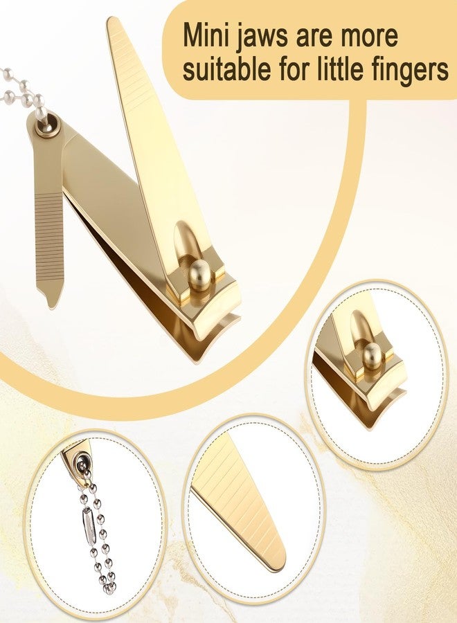 بيميمو مجموعة مقصات أظافر من الفولاذ المقاوم للصدأ من بيميمو، 12 قطعة، مقصات أظافر اليدين والقدمين، مجموعة أدوات قص الأظافر للرجال والنساء (ذهبي) - Image 4